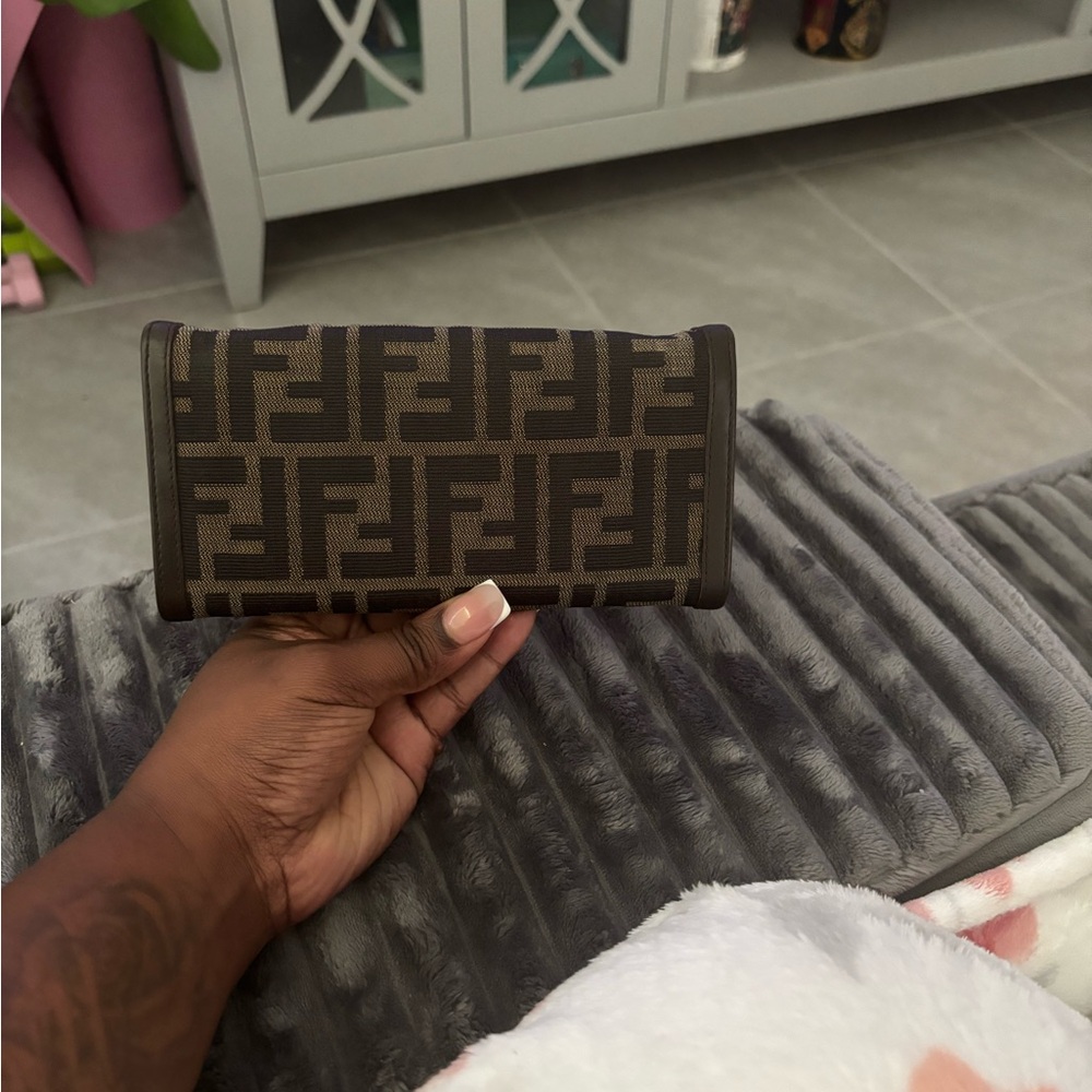 Fendi Brown and Black Wallet